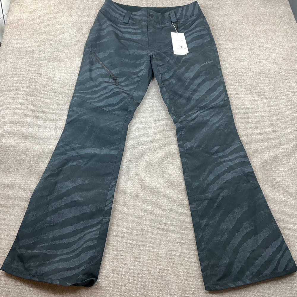 Volcom True To This Hallen Snow Pant 10,000mm Women M Zebra Waterproof Snowboard